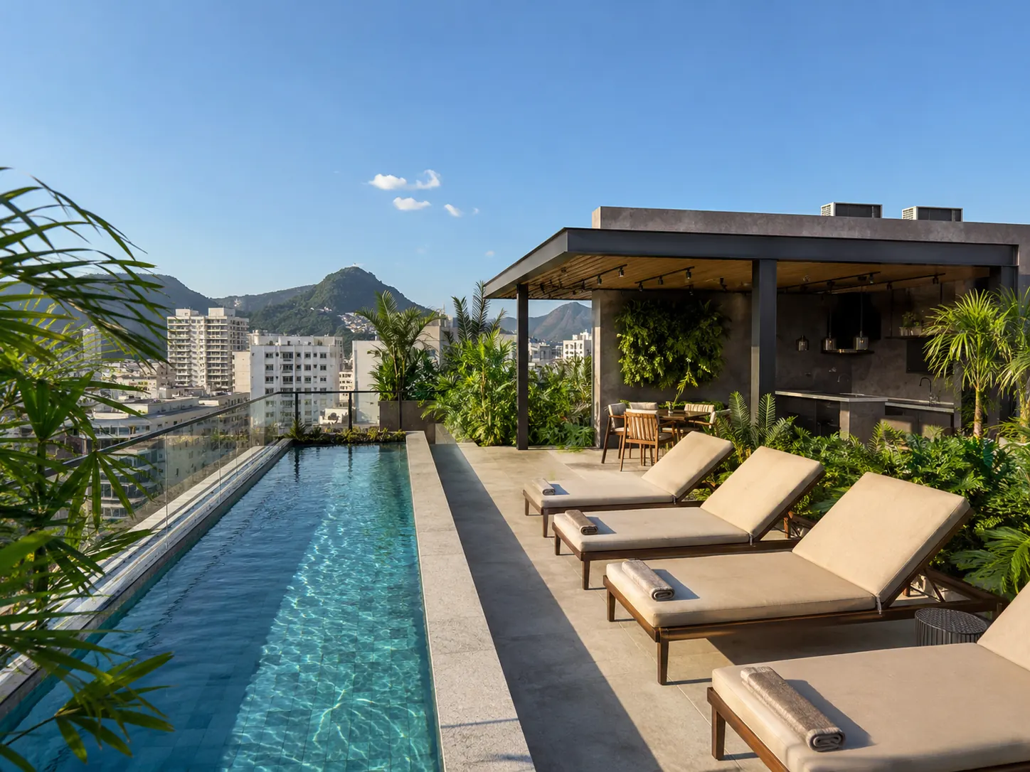 Rooftop with pool